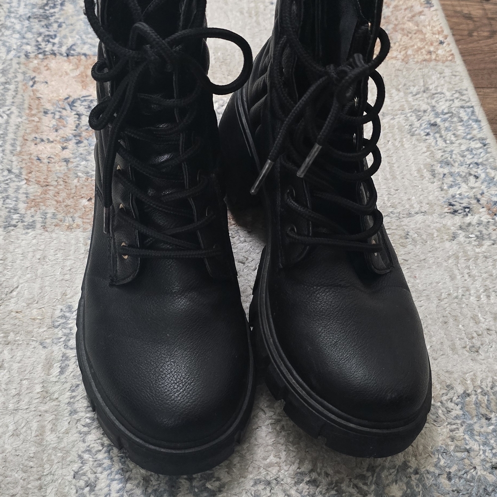 Stylish Black Women's Combat Boots